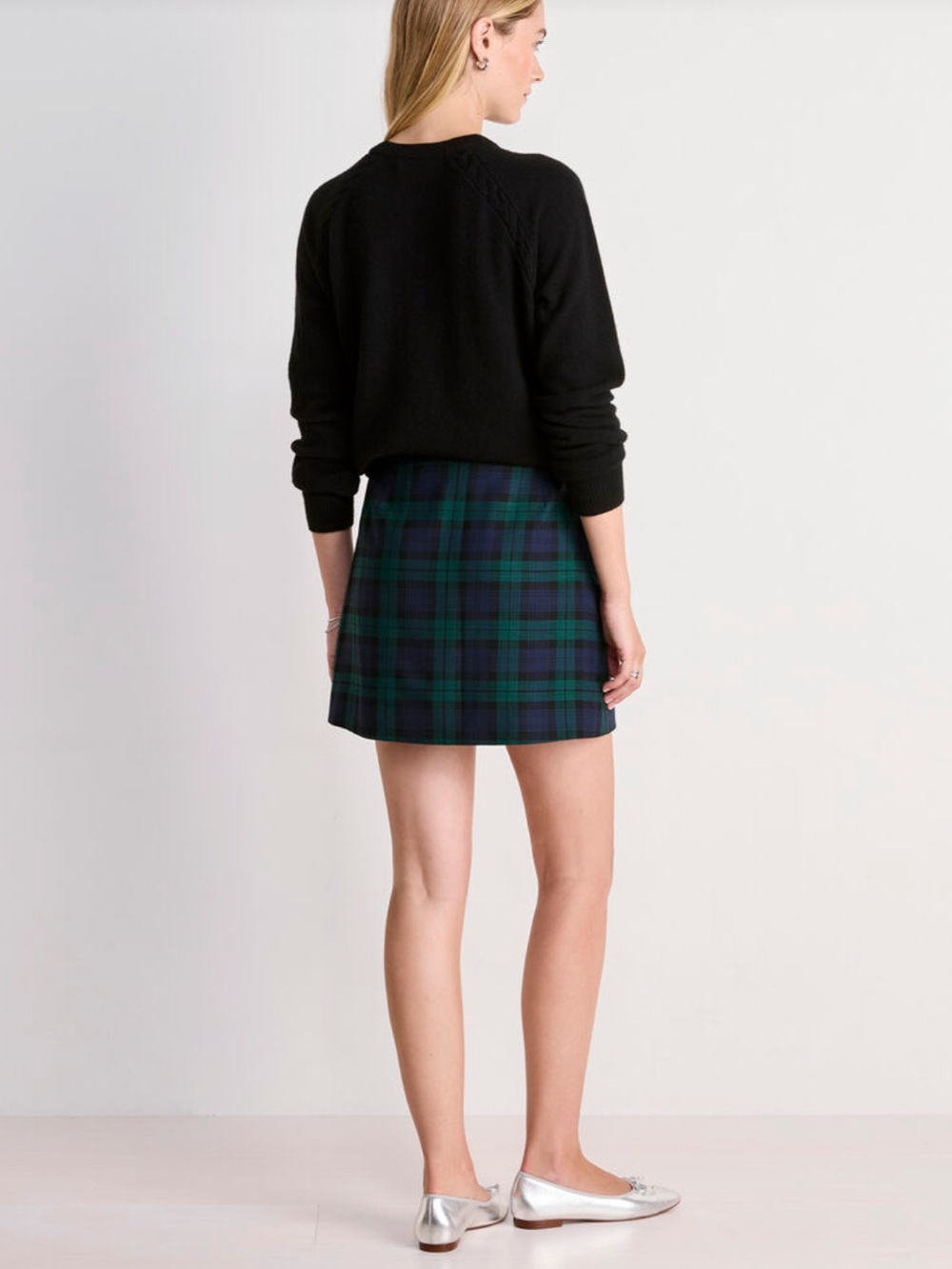 Vineyard Vines Meg Mini Skirt in Yuletide Blackwatch / Perfectly Preppy / Wool - Picture 5 of 8